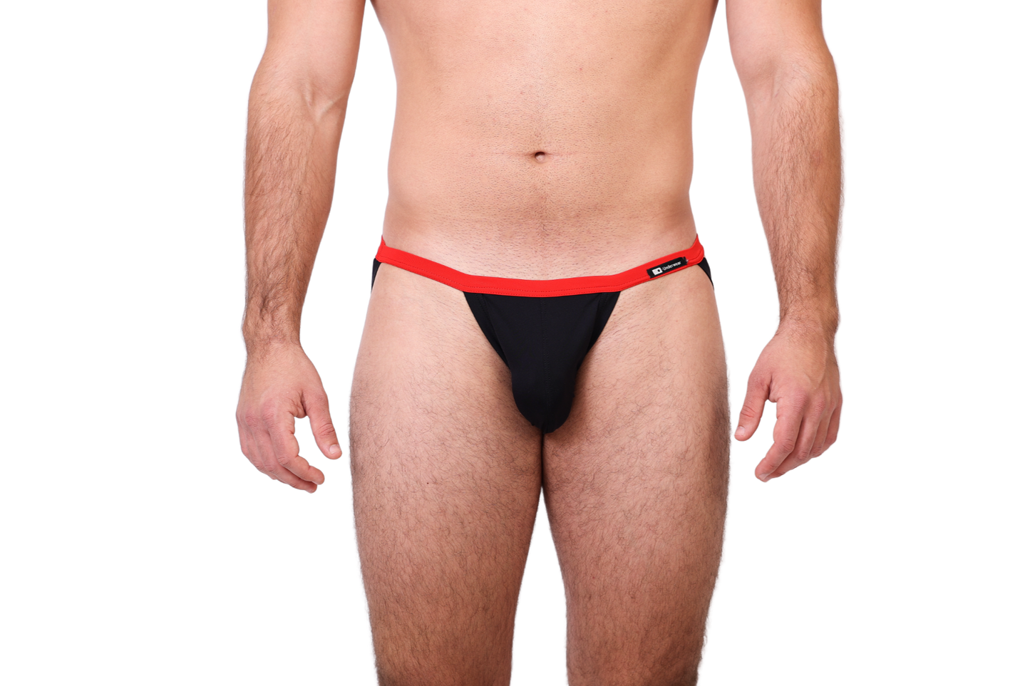 Fekete-piros jockstrap