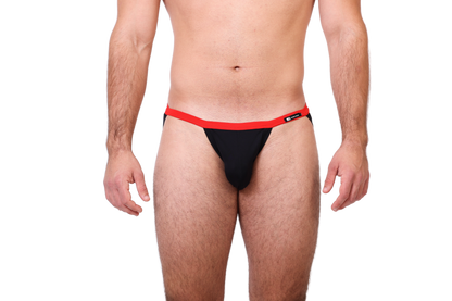 Fekete-piros jockstrap