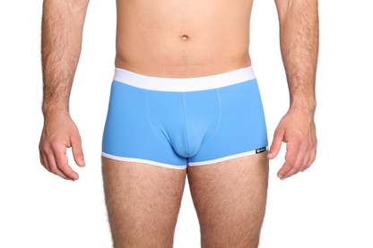 Kék boxer fehér gumival