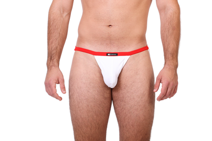 Fehér-piros jockstrap