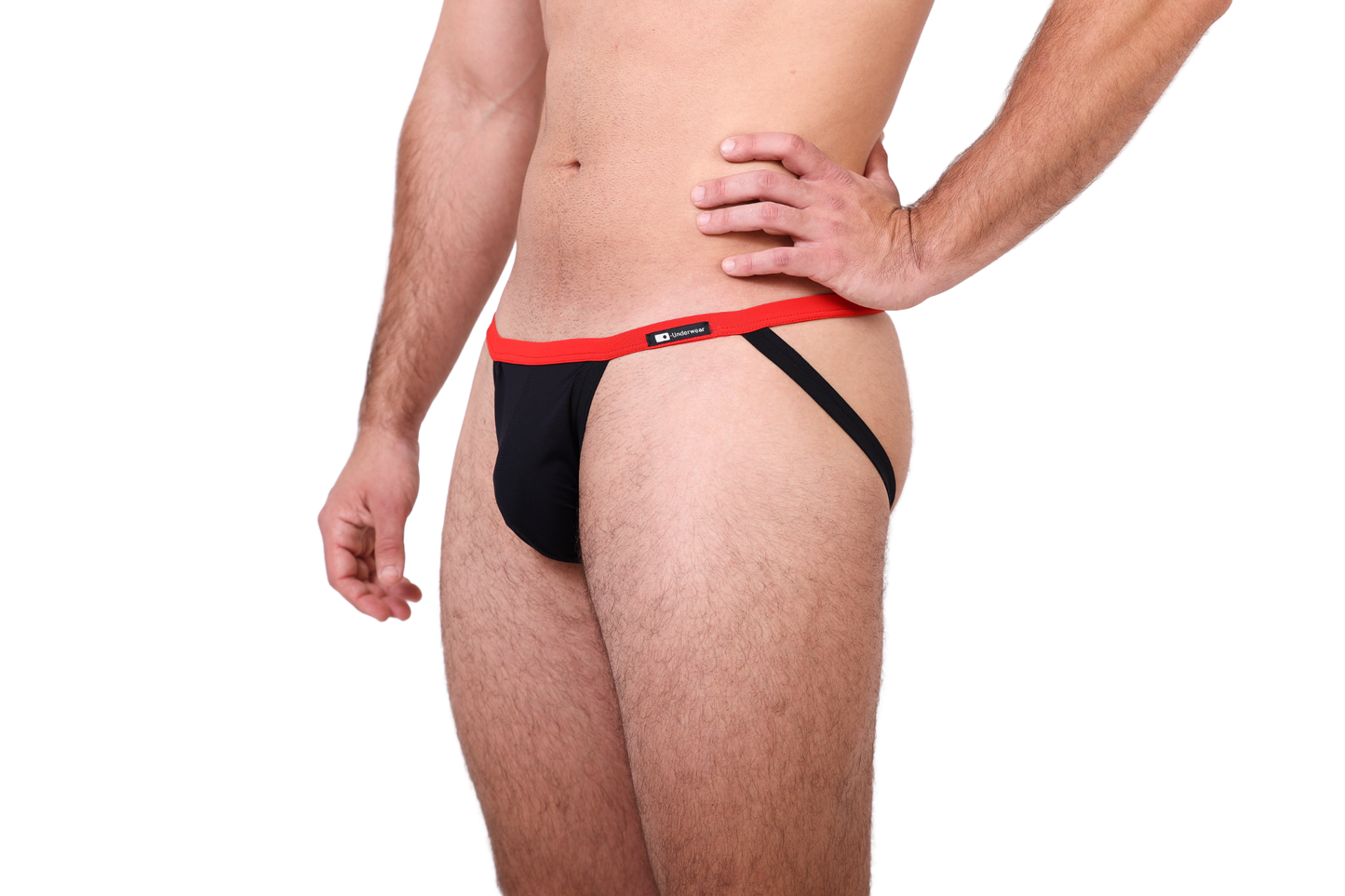 Fekete-piros jockstrap