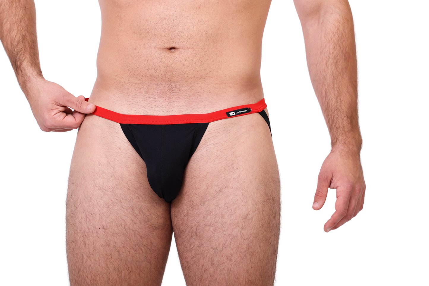 Fekete-piros jockstrap