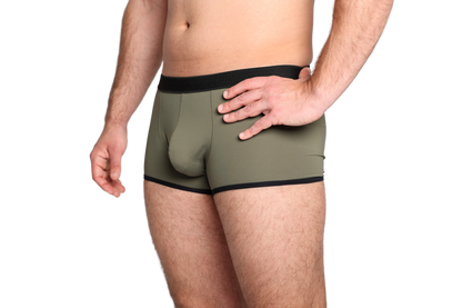 Zöld boxer fekete gumival