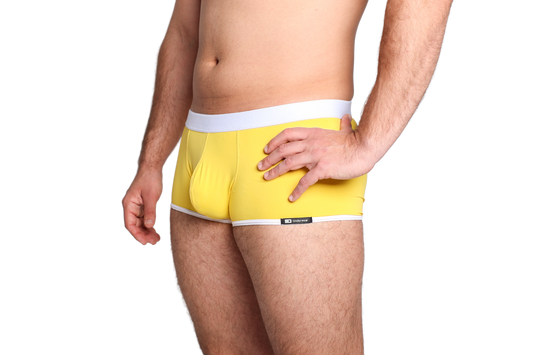 Zöld sárga boxer fehér gumival