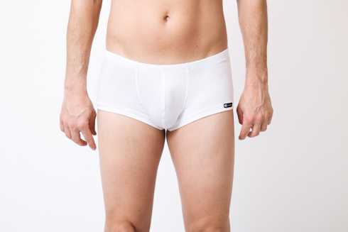 Short cotton boxers, white