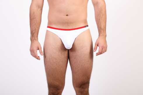 White-Red Thongs