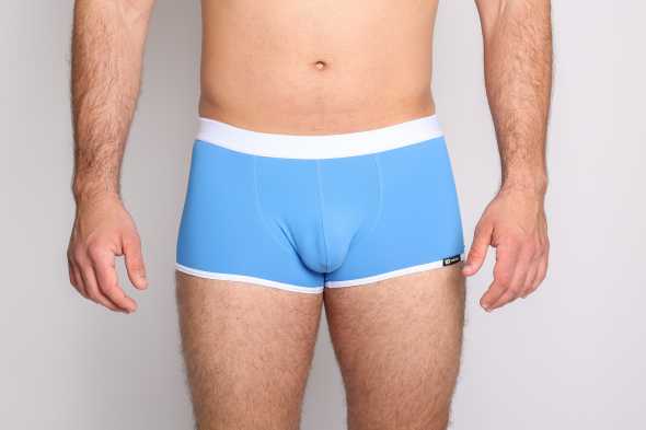 Rövid kék boxer alsónadrág széles gumival