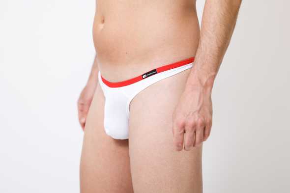White-Red Thongs