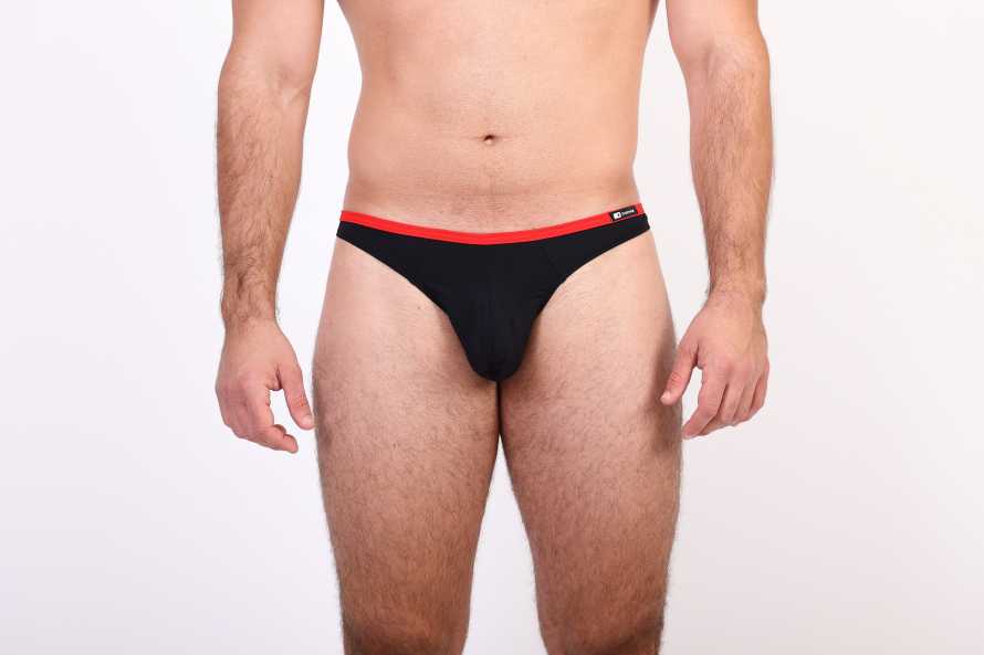 Black-Red Thongs