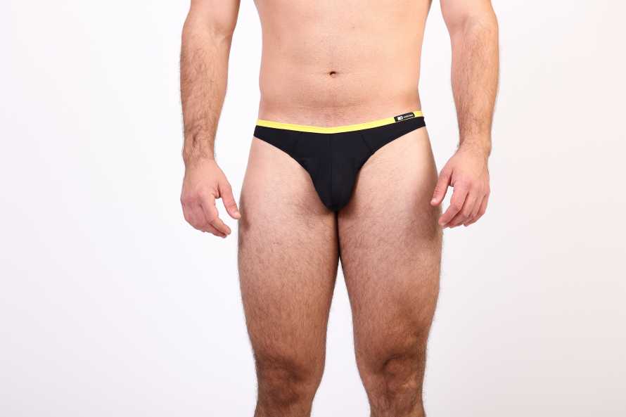 Black-yellow thong